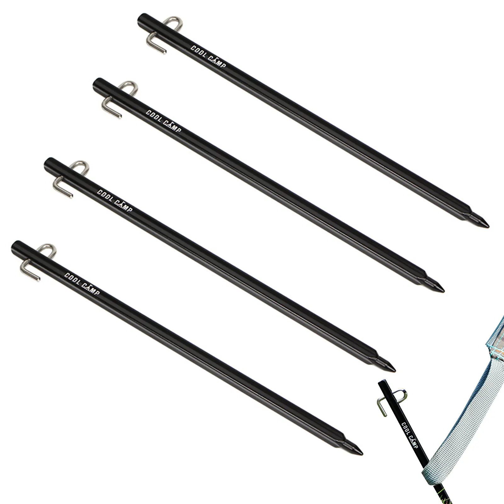 

4 шт., алюминиевые держатели для палатки, 30 см/11,81 дюйма