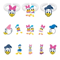 disney cute donald daisy duck lovely head ring white ring resin acrylic adjustable ring party accessories trendy jewelry fds325