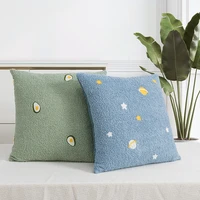 inyahome lumbar throw pillows covers luxury decor cute soft curly teddy sherpa fleece pillowcases decorative farmhouse coussin