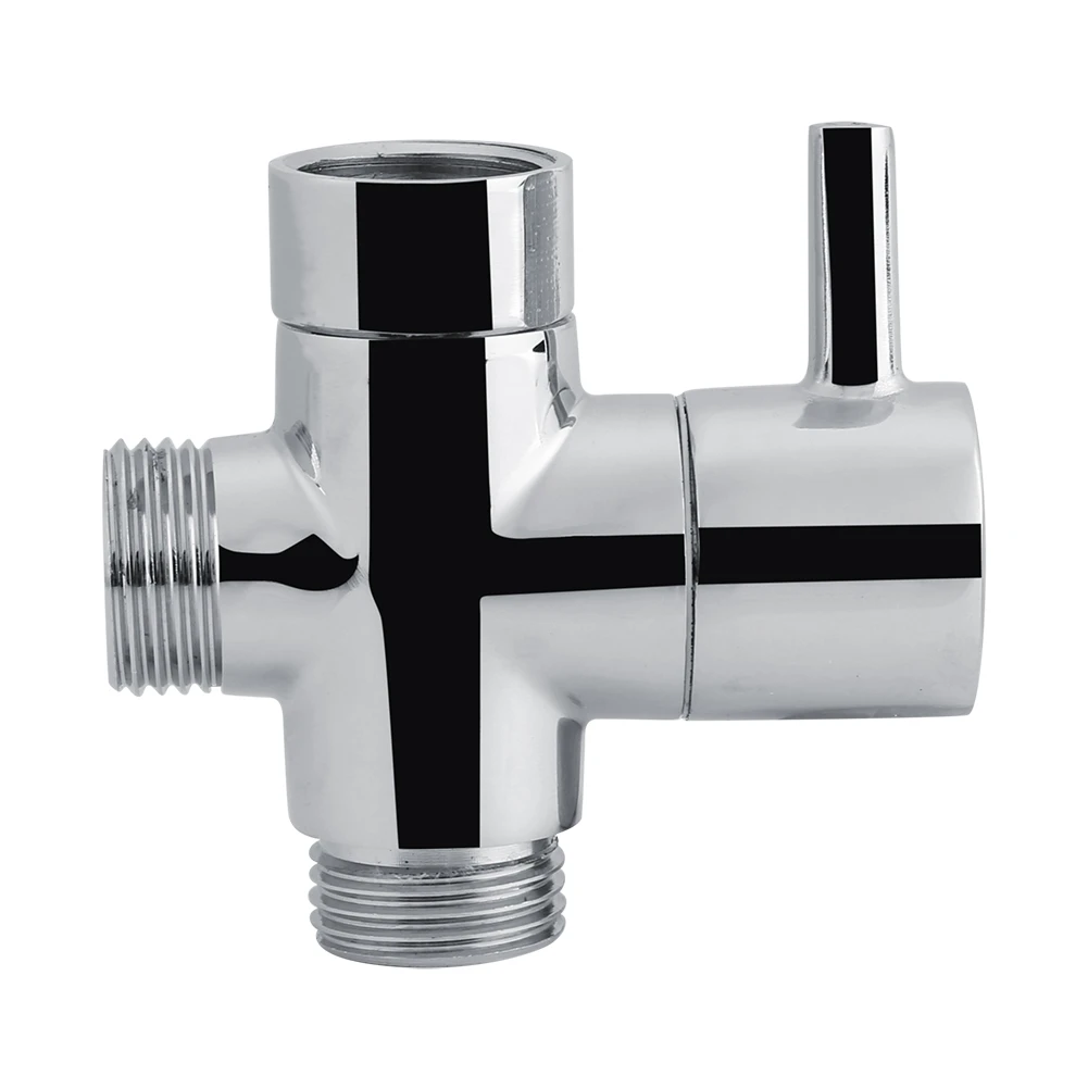 

3-Way T Shape Diverter Shut Off Valve Shower Toilet Bidet Sprayer Water Adapter Chrome Color Diverter§ Diverter§ Diverter§