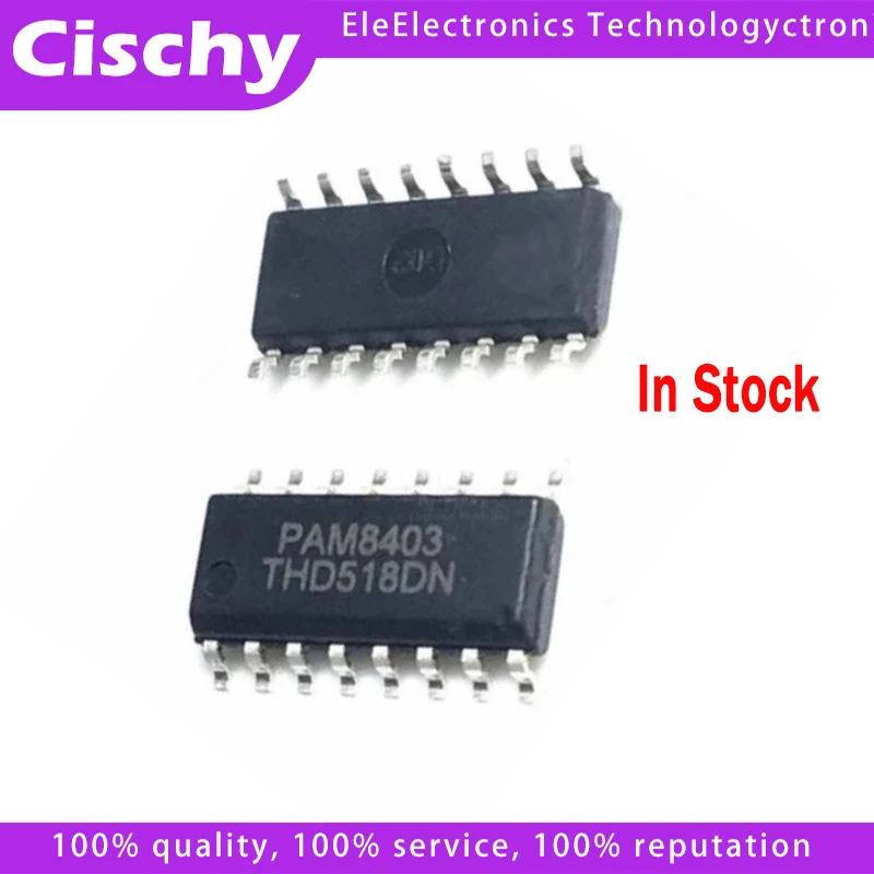 10 шт./Лот PAM8403 PAM8403DR SOP-16 100% новый оригинальный в наличии