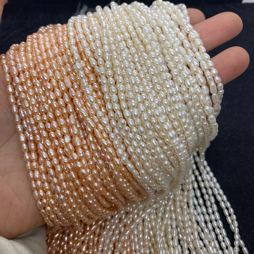 

Exquisite AAgrade Natural Freshwater Pearl Rice-shaped Beads DIY Jewelry Handmade Fashion Necklace Bracelet Jewelry Accessories