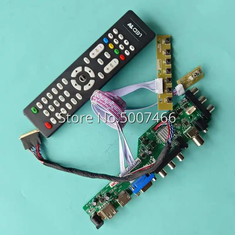Fit B173RW01 V3 V4 V5 LCD Driver Controller Board Digital 3663 DVB 1600 900 Monitor VGA HDMI-Compatible USB AV 17.3