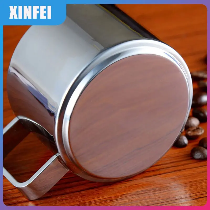 

Double Wall Anti Scalding Coffee Mug Insulated Stainless Steel Polishing Beer Tea Juice Drinking Cup With Saucer Spoon Set