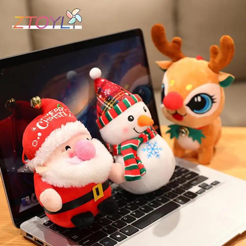 

Рождественская плюшевая кукла Санта-Клаус, Рождественский олень, снеговик, мягкая Набивная игрушка, Рождественский Декор, украшение для до...