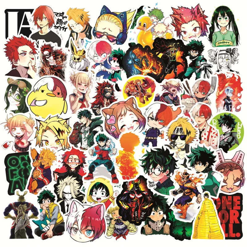 

10/30/50/100pcs My Hero Academia Anime Stickers Graffiti Laptop Izuku Midoriya Might Boku No Hero Academia Character Decal