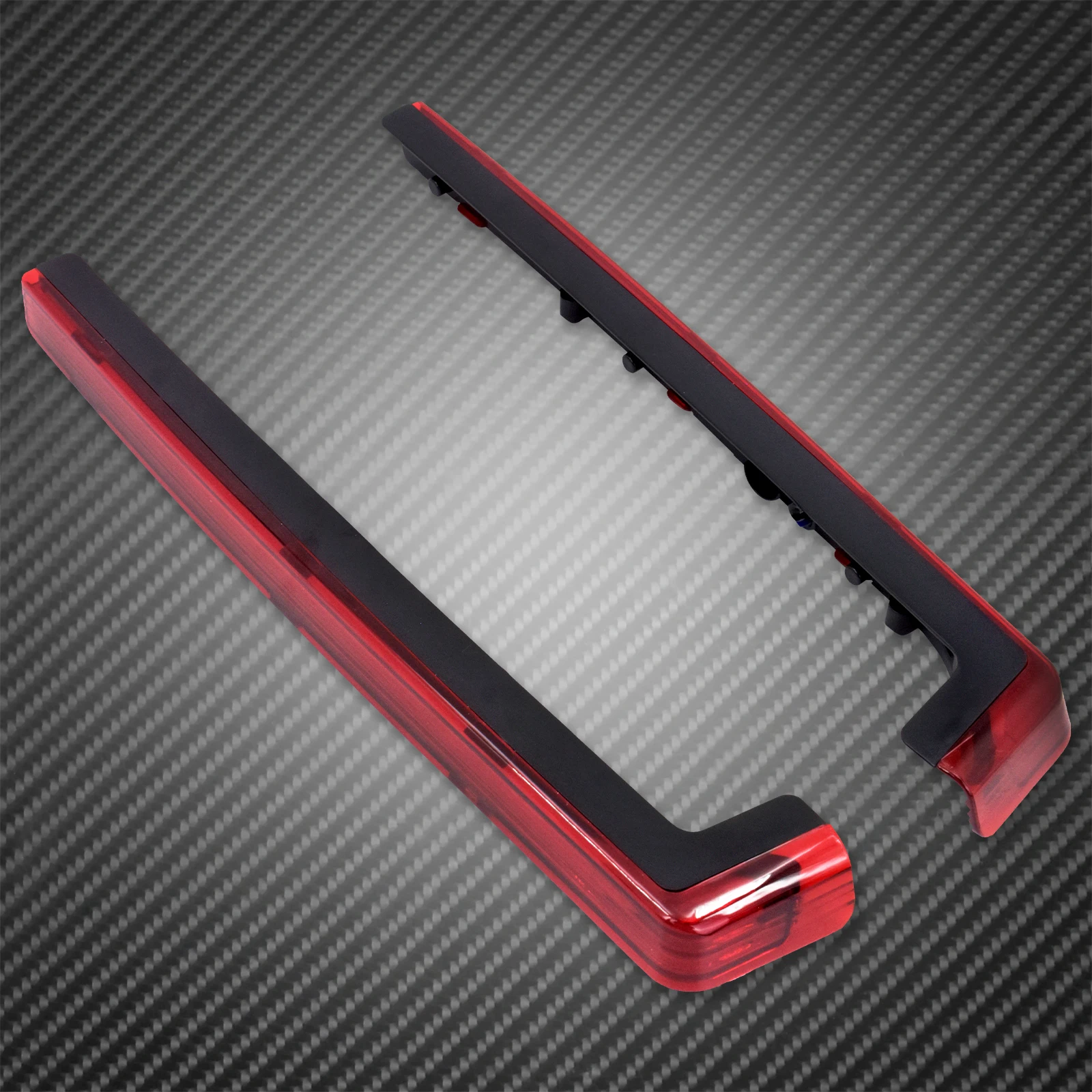 Мотоциклетный красный/дымчатый светодиодный светильник с боковой панелью для