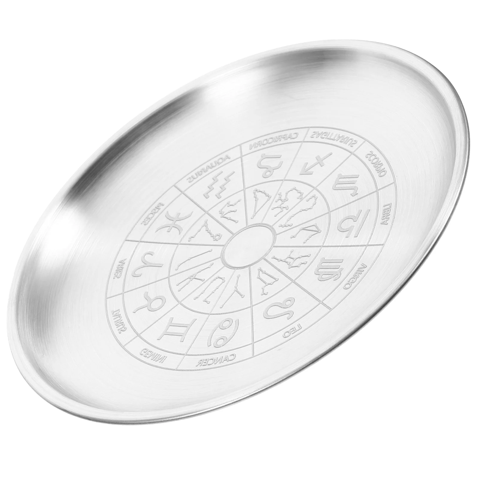 

Jar Taper Candles Earring Display Tray Stainless Steel Decorative Altar Plate
