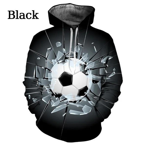 2023 Men/Women Football Print 3d Hoodie Fashion Street Hip Hop Cool Sweatshirt Sport Pullover