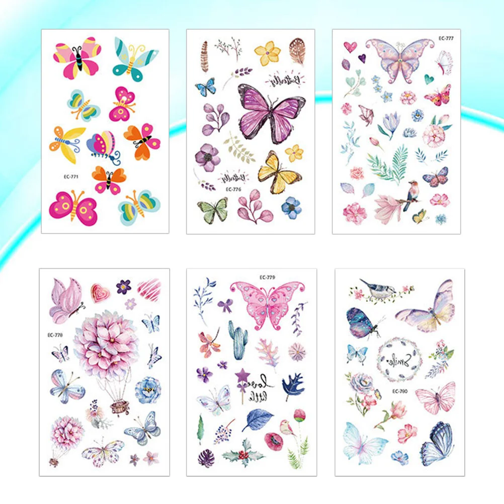 

6PCS Children's Lovely Stickers Body Stickers for Kids Decoration