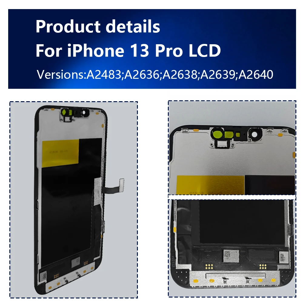 Фото Высококачественный дисплей A2638 A2683 Incell для iPhone 13 Pro, LCD-экран с сенсорным экраном и 3D Touch для iPhone 13 Pro L №2