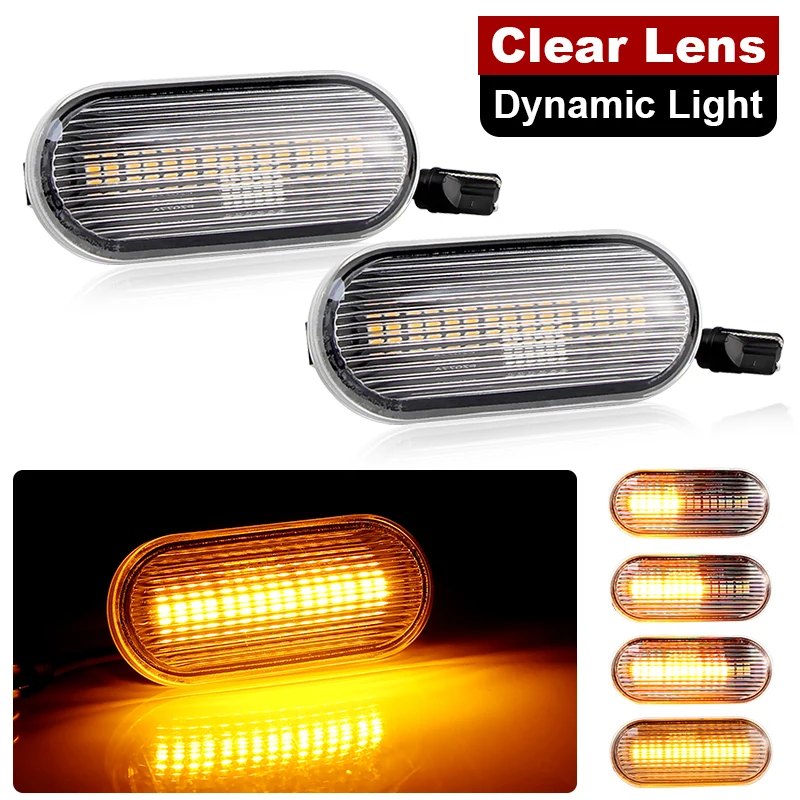 

2X динамические дымовые боковые габаритные огни указатели поворота светодиодный индикатор для VW Transporter/Multivan T5 (7E/7F/7J/7H) 12/2007-2015