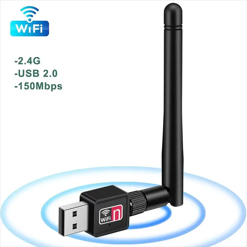 

Сетевая карта Mini USB Wi-Fi адаптер 150 Мбит/с 2 дБи Wi-Fi адаптер для ПК Wi-Fi антенна Wi-Fi донгл 2,4G USB Ethernet Wi-Fi приемник