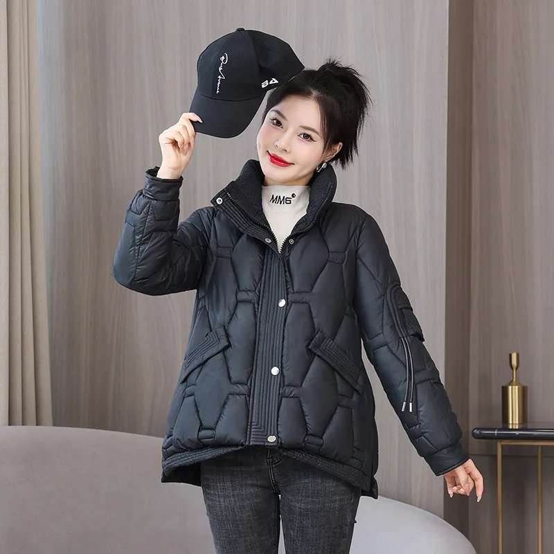 PinkyIsBlack Winter Jacket Women Short Thicken Down Coat Stand Collar Bright Elegant Outerwear 2022 Korean Fashion Female Parkas