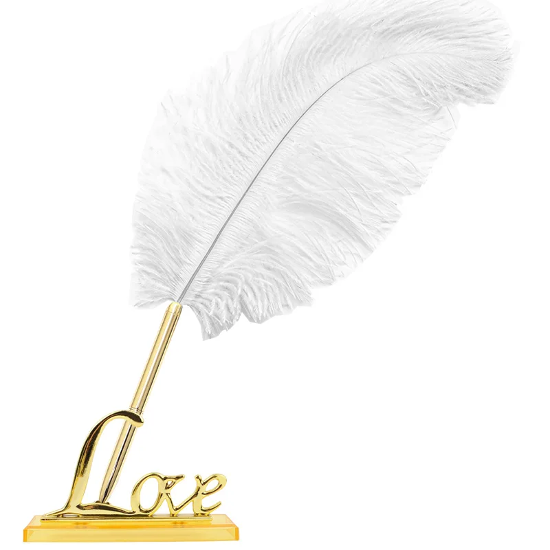 

Gold Wedding Party Guest Book Signing Pen Love Sign Holder Pen Bachelorette Party Supplies Wedding Table Decorations Bride to Be