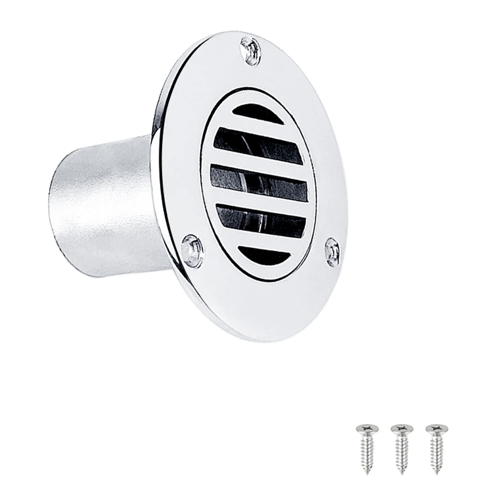 

Stainless Steel Deck Drain Portable Detachable Floor Drainage Fishing Boat Draining Scupper Hardware Accessories With Screws