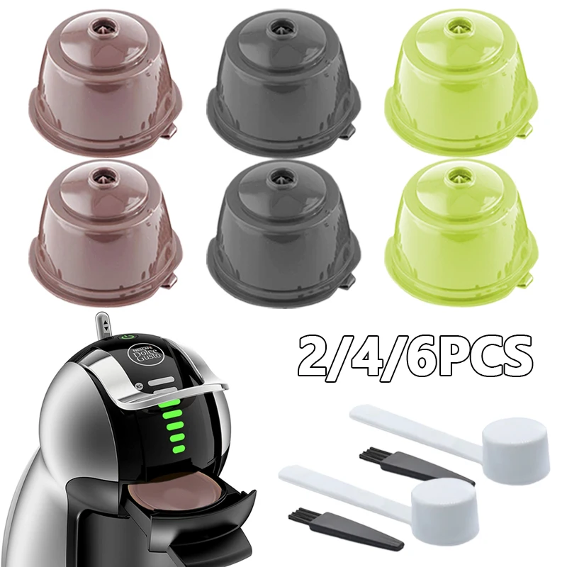 

Maker Capsules With Brush Coffee Cleaning PCS And Reusable Filters Refillable Dolce Spoon For Coffee Coffee Gusto Set Pods 2/4/6