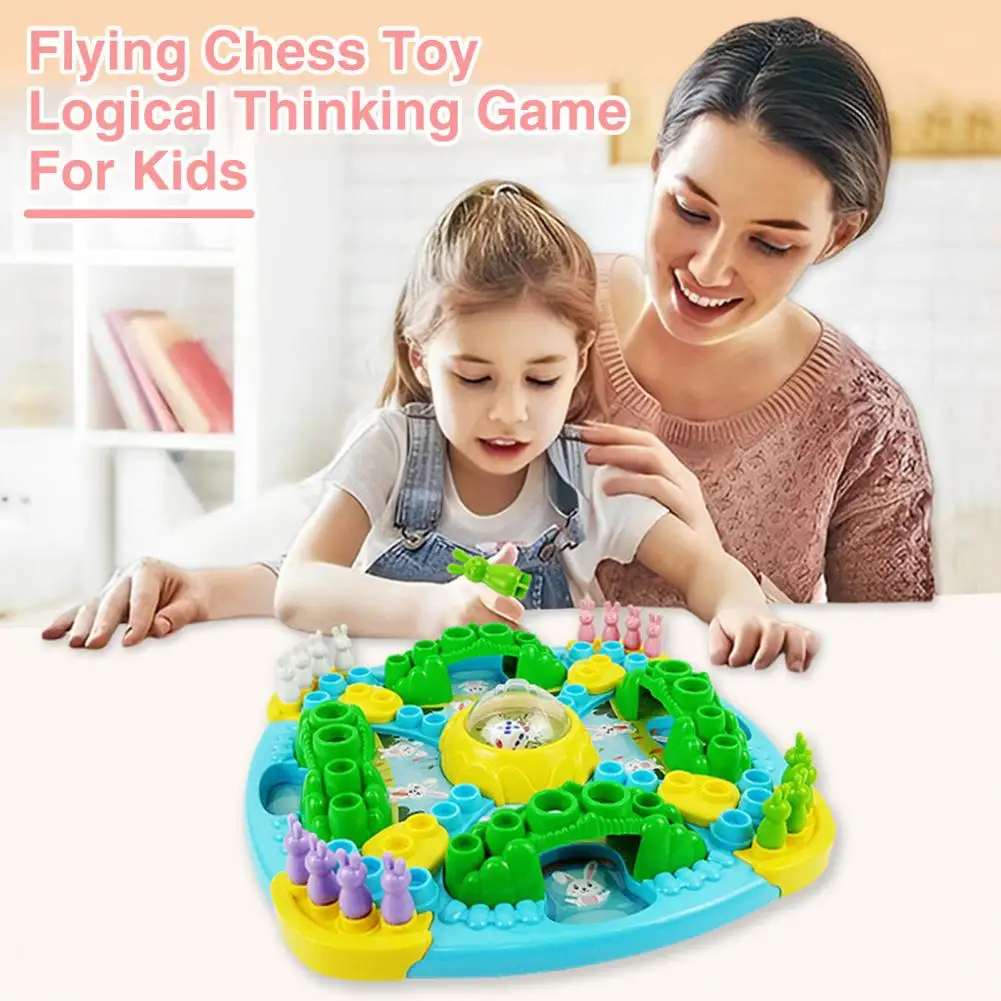 

1 комплект, Детская Летающая Шахматная настольная игра, ловушка для кроликов, обучение мышлению, Летающие шахматы, развивающая игрушка для родителей и детей