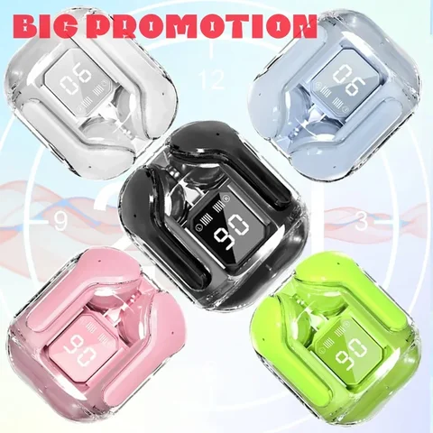 Беспроводные наушники, прозрачный дизайн зарядного устройства, гарнитура с сенсорным управлением, TWS-наушники, Hi-Fi стерео HD-наушники для звонков