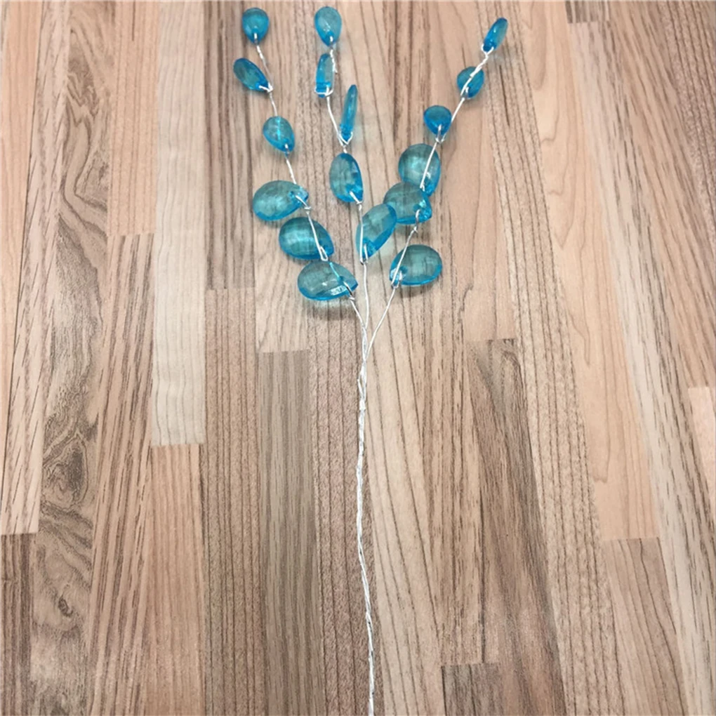 

50Pcs Water Drop Decoration Flower Branches Wire Headdress Crowns