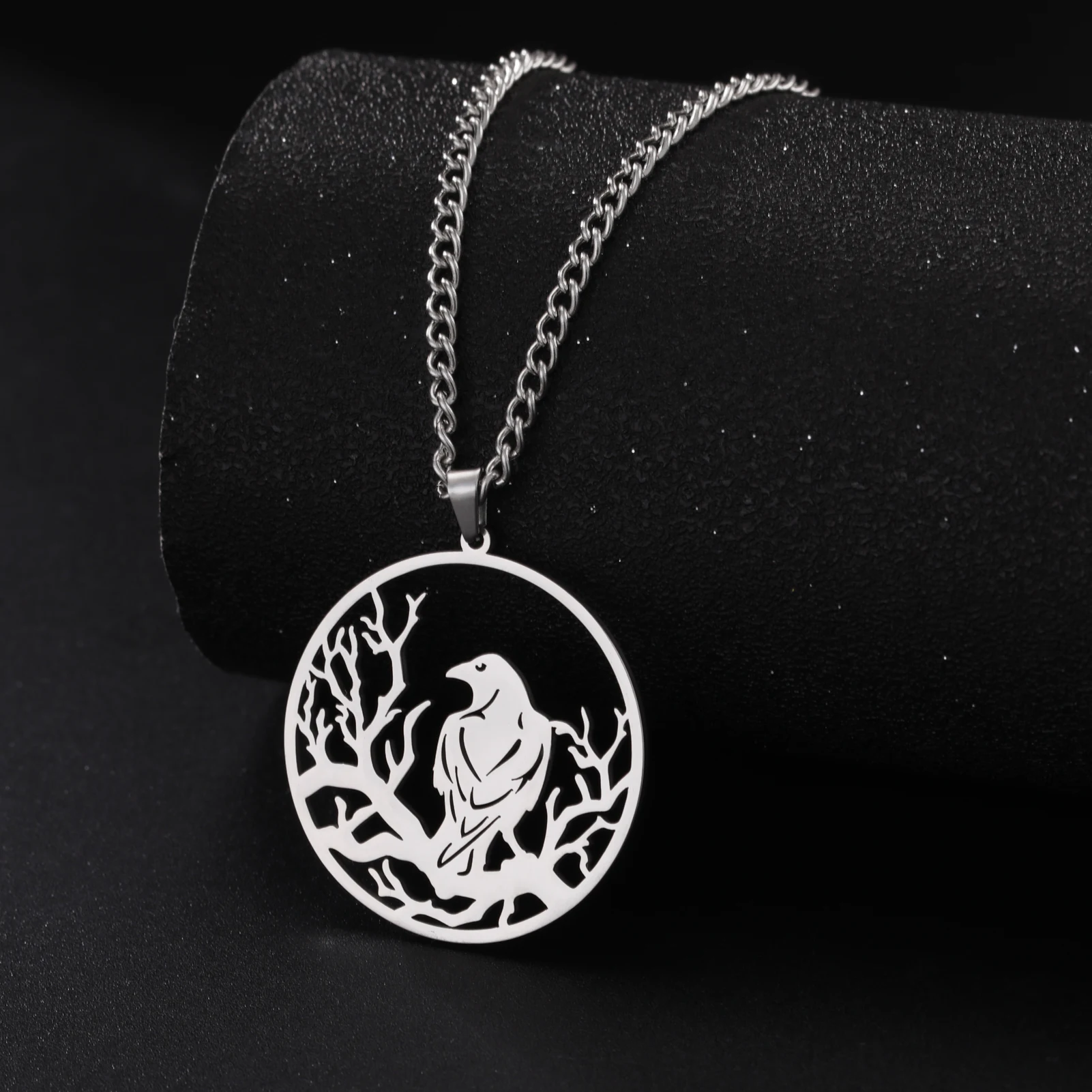 Ожерелье с кулоном в виде птицы вырезами колье из нержавеющей стали