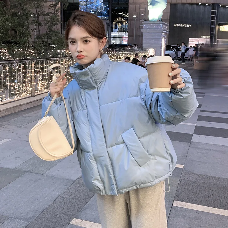 2022 New Women's  Short Thicken Padded Jacket Winter Loose Down Jacket Woman Cotton Clothes Coat Street Basic Overcoat
