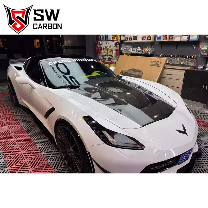 Высококачественное заднее крыло из углеродного волокна в стиле APR для Chevrolet Corvette
