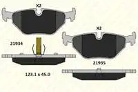 

B219341735KD11 for rear brake pad E46 E85