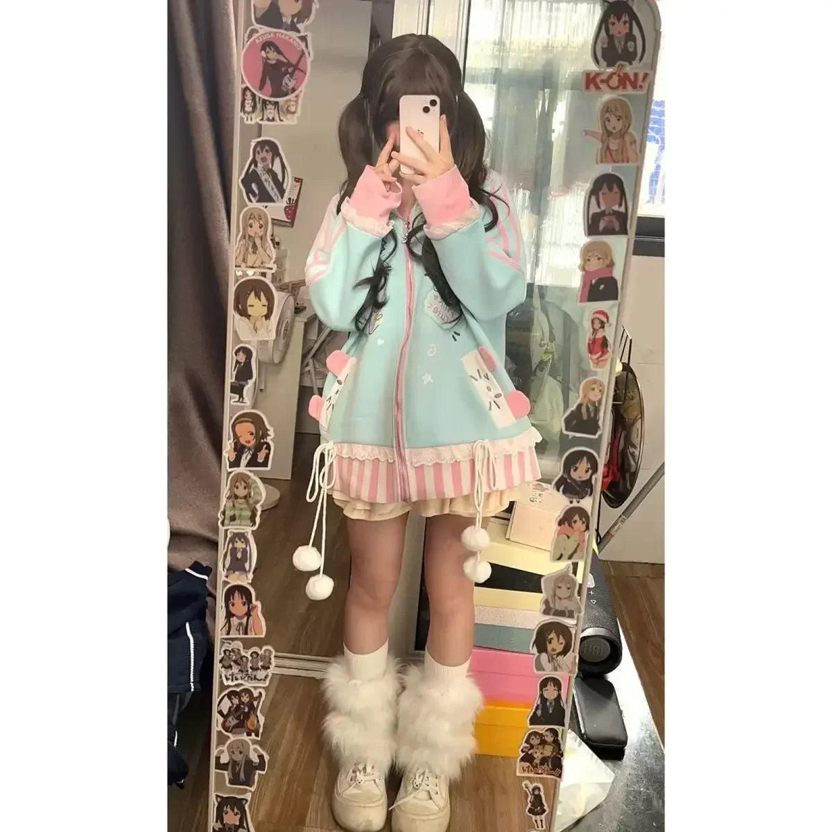 Женский повседневный кардиган на молнии с рисунком