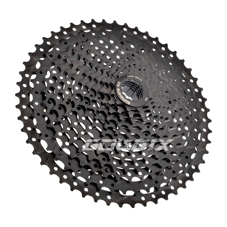 SUNSHINE Black Bicycle Freewheel MTB Bike Cassette K7 8/9/10/11/12 Speed SHIMANO HG Structure Specification for SHIMANO SRAM