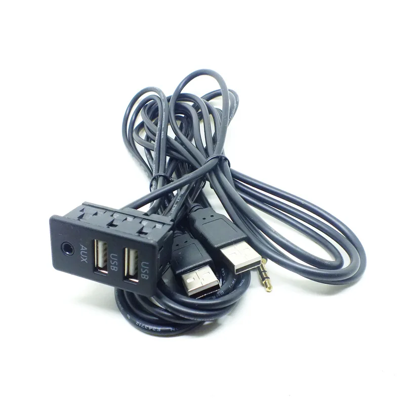 150 см автомобильный утопленный кронштейн AUX USB TYPE-C порт Панель Автомобильная лодка двойной USB Удлинительный кабель адаптер для Volkswagen Toyota