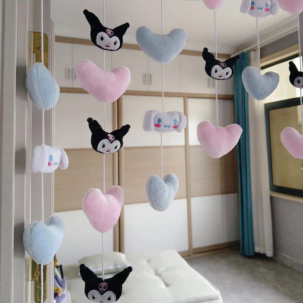 Sanrio аниме тканевая занавеска на дверь Kawaii Kuromi домашняя спальня декоративная без