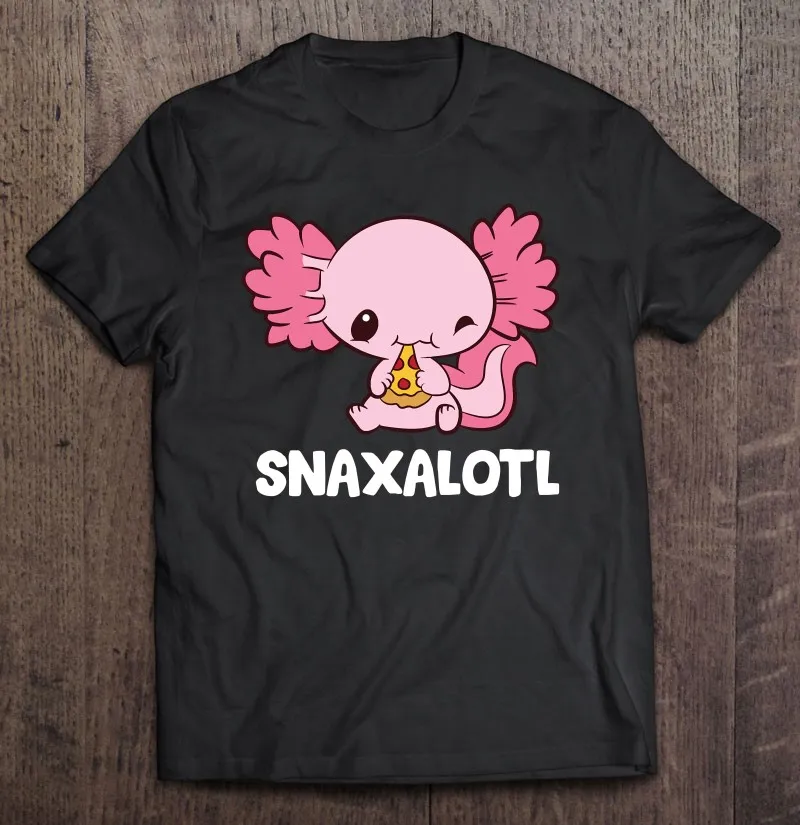 

Snaxalotl смешная Axolotl пицца симпатичный Axolotl пуловер футболки оверсайз женская футболка Манга Аниме Мужская рубашка оверсайз футболка