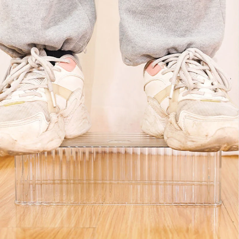 2Pcs Acrylic Home Bathroom Storage Box Grid Desktop Sundries Transparent Storage Box Makeup Organizer Cosmetic Closet Bin Case