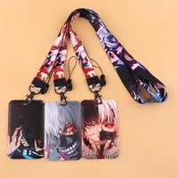 tokyo ghoul credential holder lanyards keychain cute neck strap phone buttons id card holder lanyard for keys diy hanging rope