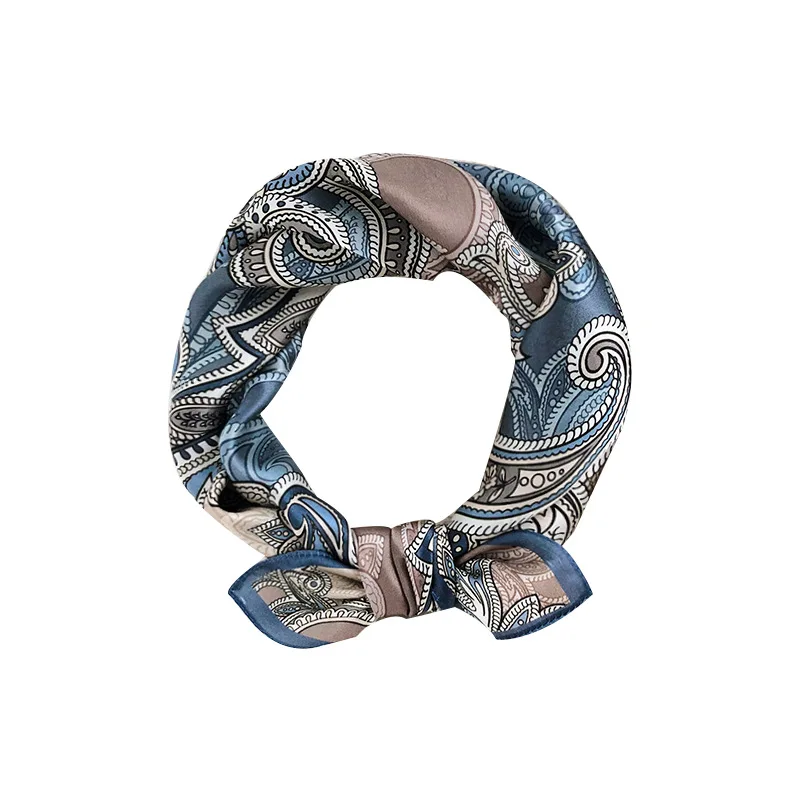 Женский атласный шарф из натурального шёлка 53 см |