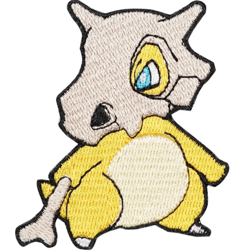 

Pokemon Cubone Anime Applique For Clothes DIY Embroidery Applique Fusible Patch Iron Stickers Badge Kid Birthday Gift