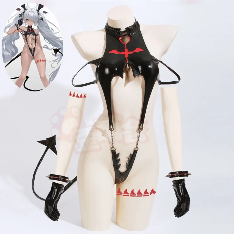 Женский кожаный костюм для косплея из аниме коготь Лейн