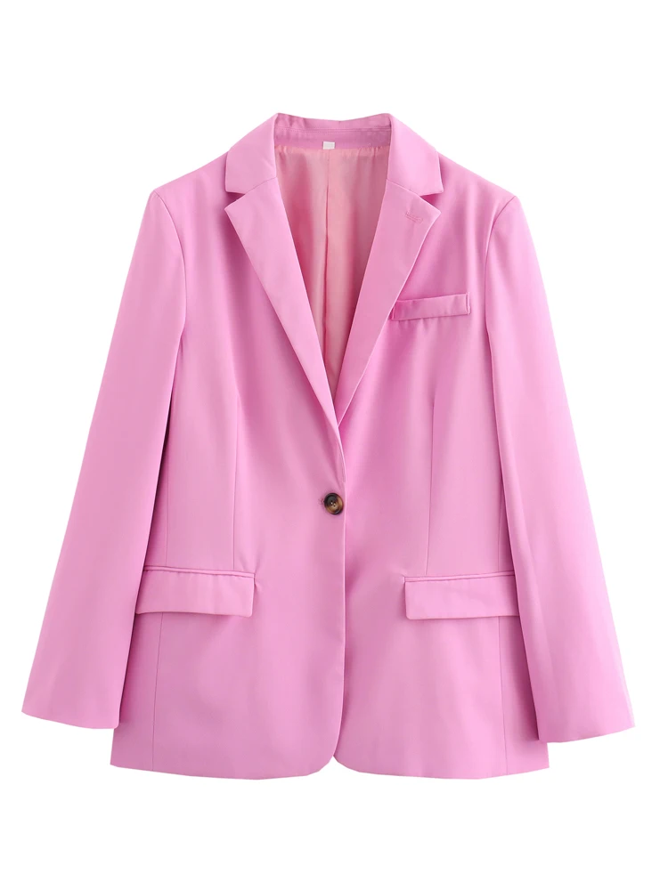 Женский костюм из блейзера и брюк с поясом высокой талией