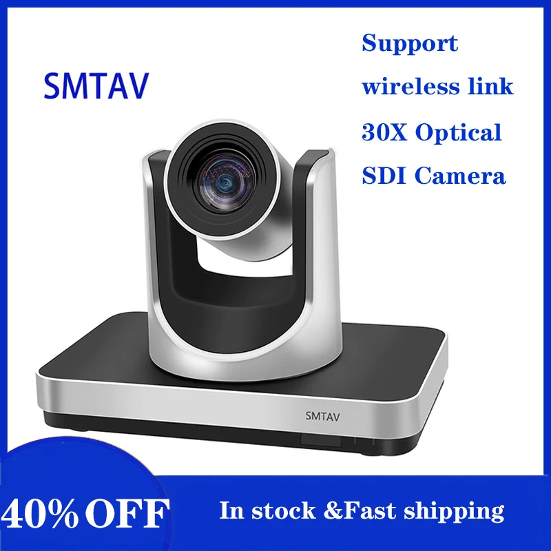 

SMTAV Wireless Supported PTZ Camera， 30x Optical + 8X Digital Zoom,high-Speed PTZ,3G-SDI+HDMI Support POE, Wireless IP Streaming