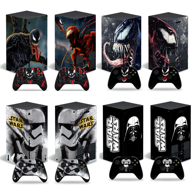 

Star Wars Venom Anime Sticker Decal Cover for Xbox Series S Console And 2 Controllers Vinyl Skins Game Accessories