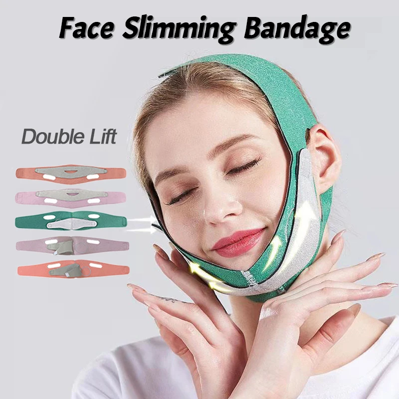 

Face-lift Bandage Women Slim Face Cheek V-Line Lift Up Mask Sleep Bandage Beauty Anti Wrinkle Strap Band Facial Support Tool
