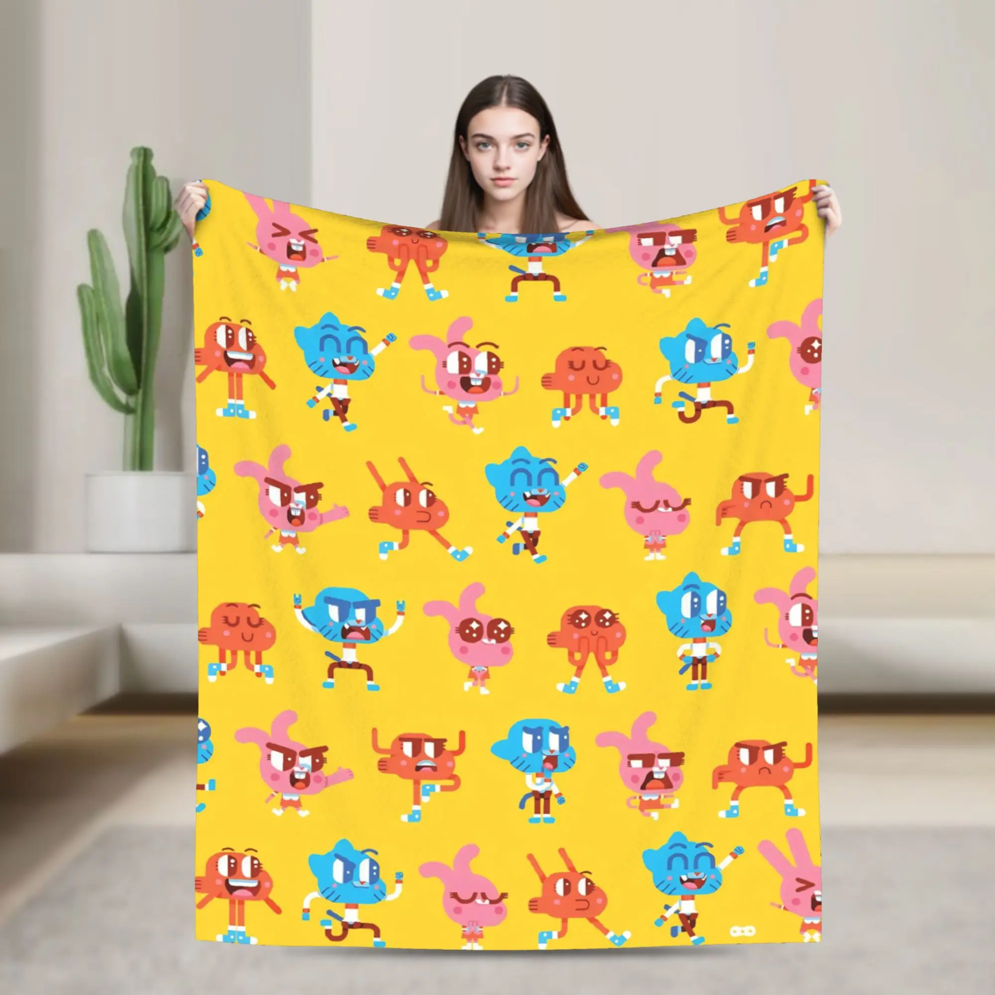 Фото Фланелевый плед Anaise Gumballs Darwins, пледы Amazings Gumballs для дома и офиса, тёплое плюшевое тонкое одеяло. №1