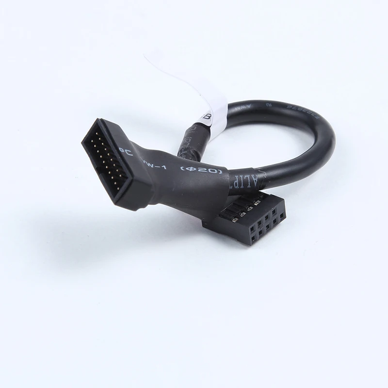 Фото Кабель-адаптер USB 3.0 на 2.0, 15 см, 20-контактный штекер на 9-контактный разъем для материнской платы, для ПК, для двухкамерных корпусов №3