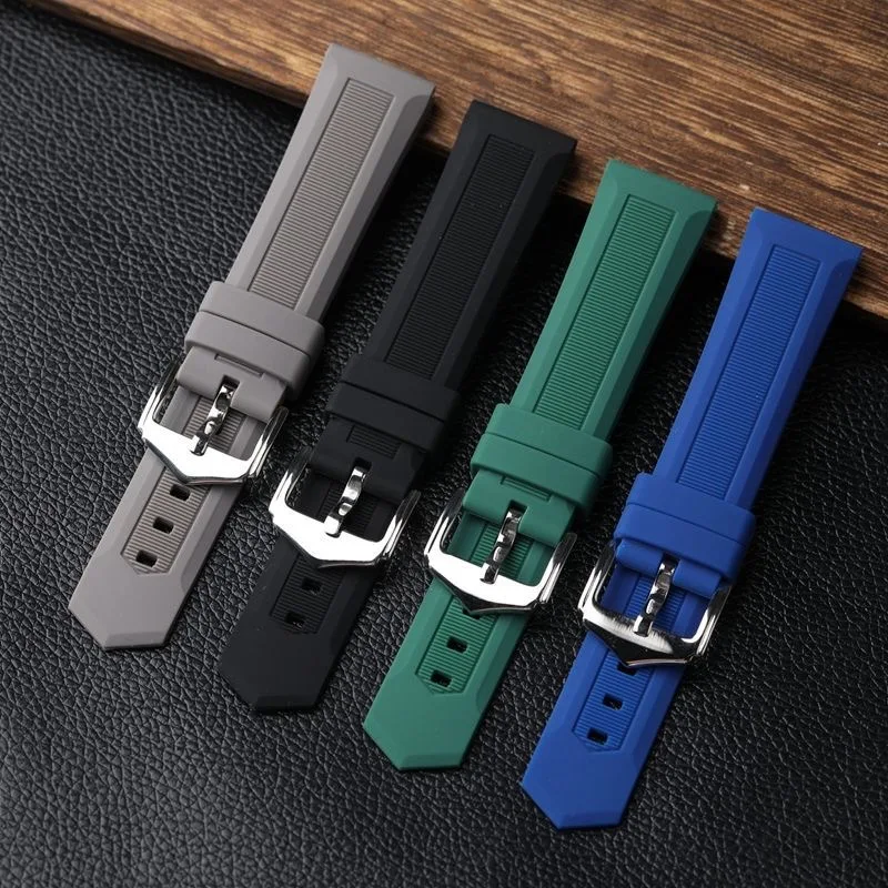 

12/14/16/18/20/22/24/26/28mm Soft Elasticity Rubber Watch Strap forSwatch Omega Sport Waterproof Universal Replacement Bracelet