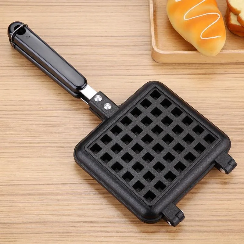 

Waffle Mold Double-sided Square Lattice Muffin Waffle Maker Pan Mold Pressure Plate Cooking Baking Tool Baking Pan Bread Holder