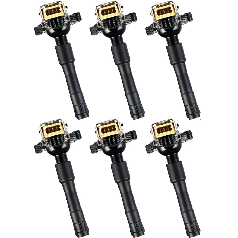 

6x Ignition Coil Module for BMW E46 E39 X5 E36 325 330 328 M3 2.3 2.5 2.8 3.0 12131748017 Compact Ignition Coil