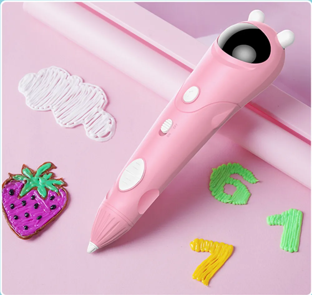 Modelo de Baixa Temperatura 3d Impressão Caneta Crianças 3d Pintura Caneta Mágica Presente Criativo Brinquedo Transmissão Voz Seguro com Consumíveis