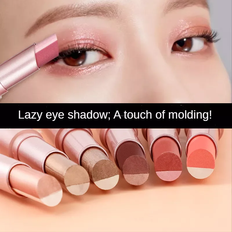 

Quality Double Color Gradient Eye Shadow Stick Matte Eyeshadow Waterproof Bicolor Shimmer Cosmetics Beauty Makeup Tool