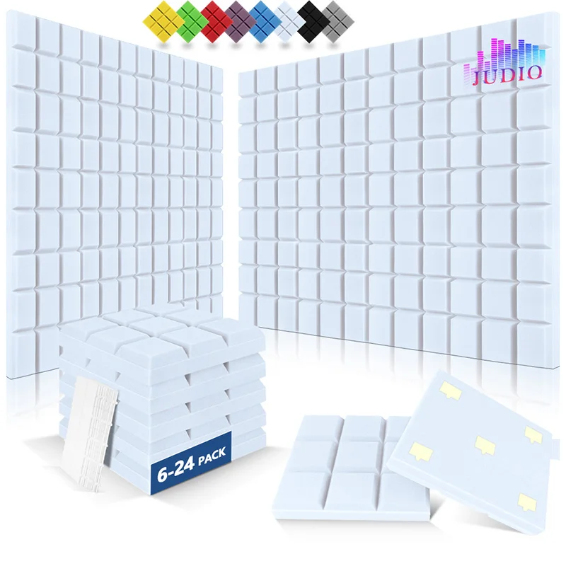 Звукопоглощающие панели 6/12/24 шт. акустическая студийная поролоновая прокладка